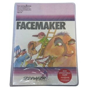 Facemaker Spinnaker ColecoVision Coleco Adam Video Game Cartridge New Sealed